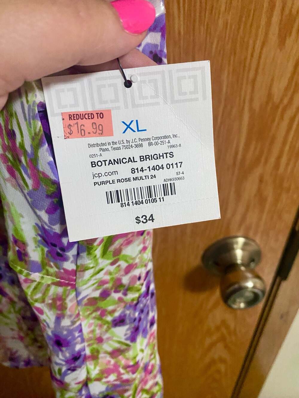 Liz Claiborne Botanical Brights Purple Floral Sleeveless Ruffle Blouse - Picture 3 of 5
